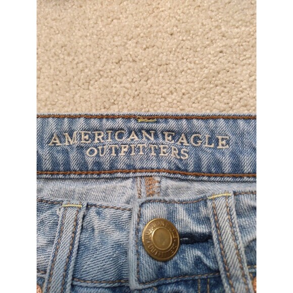 Lace Pockets American Eagle Distressed Jean Shorts Size 0 - Picture 4 of 5